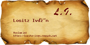 Lositz Iván névjegykártya